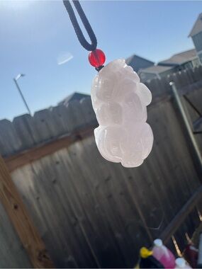 Lavender Jadeite Pixiu Necklace